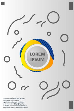 Memphis tarzı kitap tasarım koleksiyonu renkli şablonlarıyla geometrik şekiller, trendy Memphis desenlerle 80's-90's moda. reklam, davet, sunu izole vektör çizim için Ideal