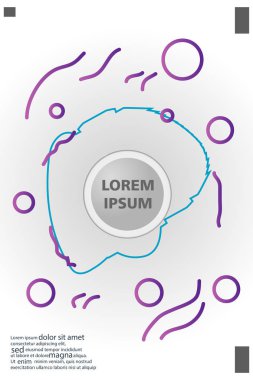 Memphis tarzı kitap tasarım koleksiyonu renkli şablonlarıyla geometrik şekiller, trendy Memphis desenlerle 80's-90's moda. reklam, davet, sunu izole vektör çizim için Ideal