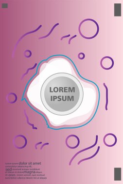 Memphis tarzı kitap tasarım koleksiyonu renkli şablonlarıyla geometrik şekiller, trendy Memphis desenlerle 80's-90's moda. reklam, davet, sunu izole vektör çizim için Ideal