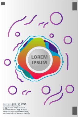 Memphis tarzı kitap tasarım koleksiyonu renkli şablonlarıyla geometrik şekiller, trendy Memphis desenlerle 80's-90's moda. reklam, davet, sunu izole vektör çizim için Ideal