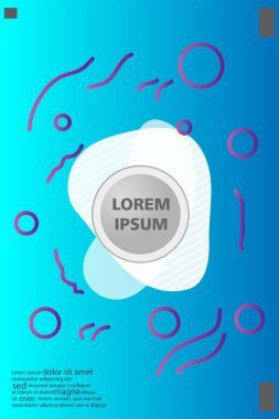 Memphis tarzı kitap tasarım koleksiyonu renkli şablonlarıyla geometrik şekiller, trendy Memphis desenlerle 80's-90's moda. reklam, davet, sunu izole vektör çizim için Ideal