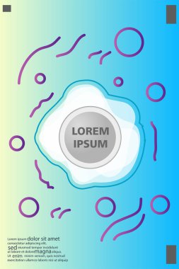 Memphis tarzı kitap tasarım koleksiyonu renkli şablonlarıyla geometrik şekiller, trendy Memphis desenlerle 80's-90's moda. reklam, davet, sunu izole vektör çizim için Ideal