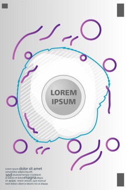 Memphis tarzı kitap tasarım koleksiyonu renkli şablonlarıyla geometrik şekiller, trendy Memphis desenlerle 80's-90's moda. reklam, davet, sunu izole vektör çizim için Ideal