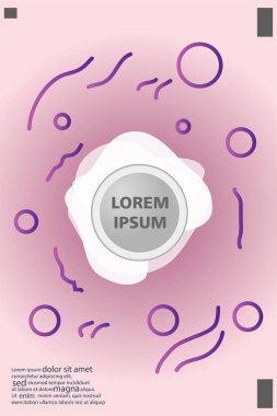 Memphis tarzı kitap tasarım koleksiyonu renkli şablonlarıyla geometrik şekiller, trendy Memphis desenlerle 80's-90's moda. reklam, davet, sunu izole vektör çizim için Ideal