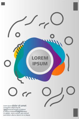 Memphis tarzı kitap tasarım koleksiyonu renkli şablonlarıyla geometrik şekiller, trendy Memphis desenlerle 80's-90's moda. reklam, davet, sunu izole vektör çizim için Ideal