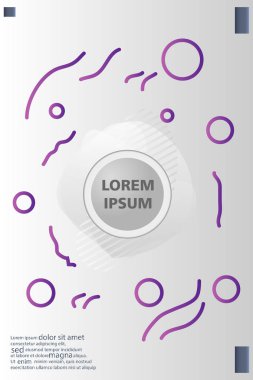 Memphis tarzı kitap tasarım koleksiyonu renkli şablonlarıyla geometrik şekiller, trendy Memphis desenlerle 80's-90's moda. reklam, davet, sunu izole vektör çizim için Ideal