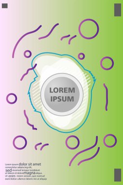 Memphis tarzı kitap tasarım koleksiyonu renkli şablonlarıyla geometrik şekiller, trendy Memphis desenlerle 80's-90's moda. reklam, davet, sunu izole vektör çizim için Ideal