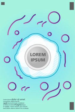 Memphis tarzı kitap tasarım koleksiyonu renkli şablonlarıyla geometrik şekiller, trendy Memphis desenlerle 80's-90's moda. reklam, davet, sunu izole vektör çizim için Ideal