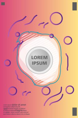 Memphis tarzı kitap tasarım koleksiyonu renkli şablonlarıyla geometrik şekiller, trendy Memphis desenlerle 80's-90's moda. reklam, davet, sunu izole vektör çizim için Ideal