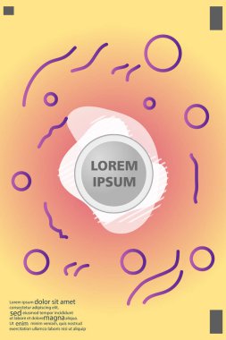 Memphis tarzı kitap tasarım koleksiyonu renkli şablonlarıyla geometrik şekiller, trendy Memphis desenlerle 80's-90's moda. reklam, davet, sunu izole vektör çizim için Ideal