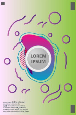 Memphis tarzı kitap tasarım koleksiyonu renkli şablonlarıyla geometrik şekiller, trendy Memphis desenlerle 80's-90's moda. reklam, davet, sunu izole vektör çizim için Ideal