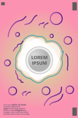 Memphis tarzı kitap tasarım koleksiyonu renkli şablonlarıyla geometrik şekiller, trendy Memphis desenlerle 80's-90's moda. reklam, davet, sunu izole vektör çizim için Ideal