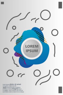 Memphis tarzı kitap tasarım koleksiyonu renkli şablonlarıyla geometrik şekiller, trendy Memphis desenlerle 80's-90's moda. reklam, davet, sunu izole vektör çizim için Ideal