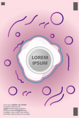 Memphis tarzı kitap tasarım koleksiyonu renkli şablonlarıyla geometrik şekiller, trendy Memphis desenlerle 80's-90's moda. reklam, davet, sunu izole vektör çizim için Ideal