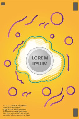 Memphis tarzı kitap tasarım koleksiyonu renkli şablonlarıyla geometrik şekiller, trendy Memphis desenlerle 80's-90's moda. reklam, davet, sunu izole vektör çizim için Ideal