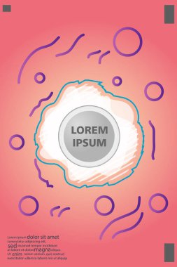 Memphis tarzı kitap tasarım koleksiyonu renkli şablonlarıyla geometrik şekiller, trendy Memphis desenlerle 80's-90's moda. reklam, davet, sunu izole vektör çizim için Ideal