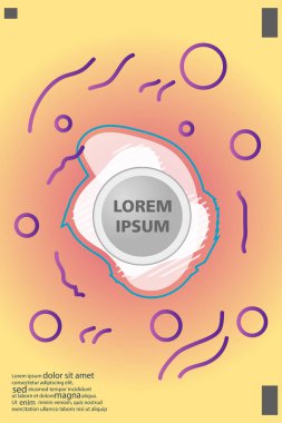 Memphis tarzı kitap tasarım koleksiyonu renkli şablonlarıyla geometrik şekiller, trendy Memphis desenlerle 80's-90's moda. reklam, davet, sunu izole vektör çizim için Ideal