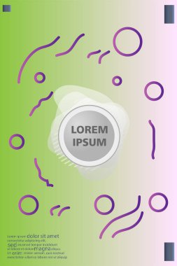 Memphis tarzı kitap tasarım koleksiyonu renkli şablonlarıyla geometrik şekiller, trendy Memphis desenlerle 80's-90's moda. reklam, davet, sunu izole vektör çizim için Ideal