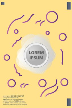 Memphis tarzı kitap tasarım koleksiyonu renkli şablonlarıyla geometrik şekiller, trendy Memphis desenlerle 80's-90's moda. reklam, davet, sunu izole vektör çizim için Ideal