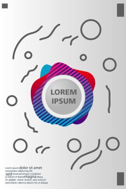 Memphis tarzı kitap tasarım koleksiyonu renkli şablonlarıyla geometrik şekiller, trendy Memphis desenlerle 80's-90's moda. reklam, davet, sunu izole vektör çizim için Ideal