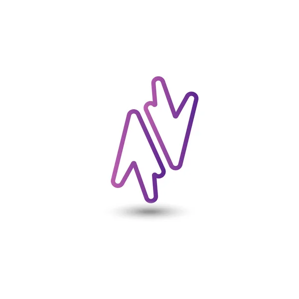 Modèle Abstrait Conception Icône Logo Entreprise Avec Flèche — Image vectorielle