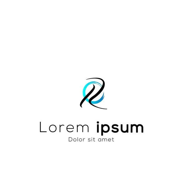 Simple Elegante Inicial Tipo Logotipo Letra Signo Símbolo Iconos Círculos — Vector de stock