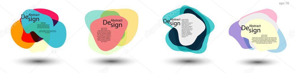 Unique abstract graphic elements. Banner. Design templates for presentations or flyers. Abstract shapes with color composition. Minimal mesh background. Modern style vector, in eps 10