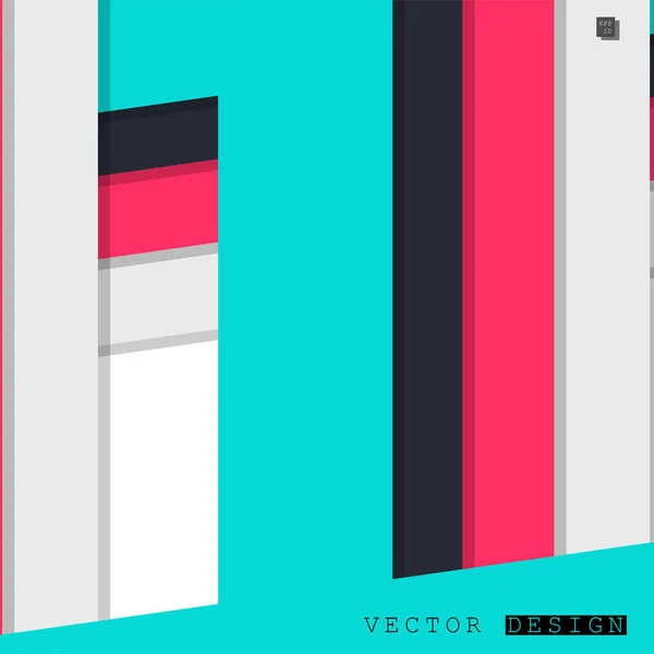 Diseño Vectorial Abstracto Con Fondo Patrones Línea Coloridos Diseño Vectorial — Vector de stock