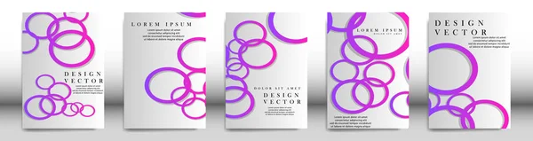 Couverture Abstraite Avec Des Éléments Circulaires Concept Conception Livre Plan — Image vectorielle