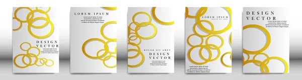 Couverture Abstraite Avec Des Éléments Circulaires Concept Conception Livre Plan — Image vectorielle