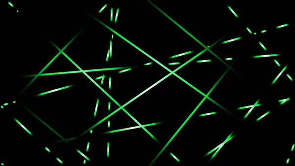 Illustration Vectorielle Abstraite Lignes Lumineuses Fond Couleur Vert — Image vectorielle