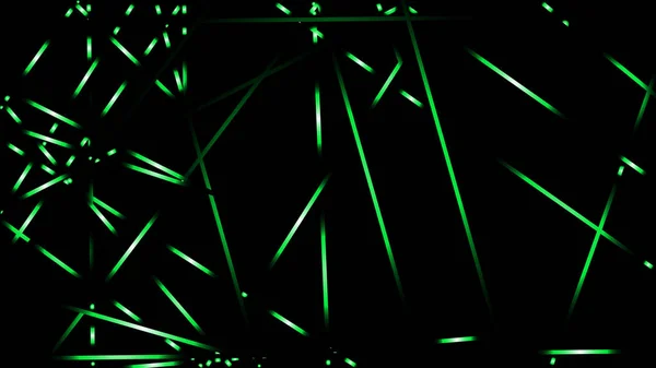 Illustration Vectorielle Abstraite Lignes Lumineuses Fond Couleur Vert — Image vectorielle