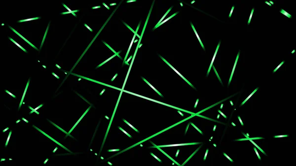 Illustration Vectorielle Abstraite Lignes Lumineuses Fond Couleur Vert — Image vectorielle