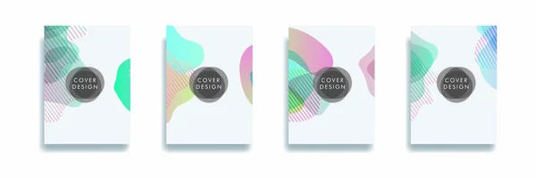 Design Banner Estilo Dinâmico Definido Com Elementos Gradiente Fluido Ilustração — Vetor de Stock
