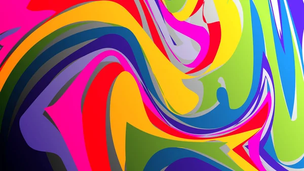 Barevné Vektorové Rainbow Mramorování Textura Akvarel Abstraktní Pozadí — Stockový vektor