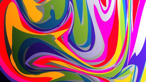 五颜六色的矢量彩虹大理石纹理 水彩画抽象背景 — 图库矢量图片
