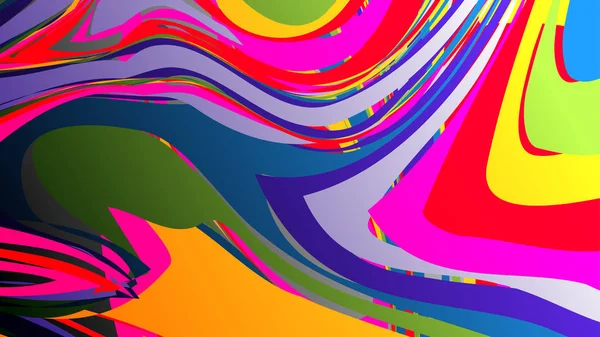Färgglada Vector Rainbow Marmorering Textur Akvarell Abstrakt Bakgrund — Stock vektor