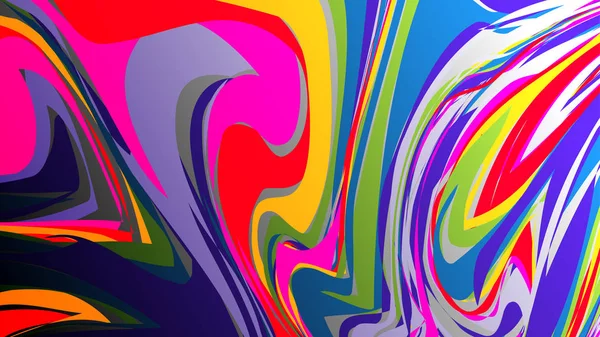 Färgglada Vector Rainbow Marmorering Textur Akvarell Abstrakt Bakgrund — Stock vektor