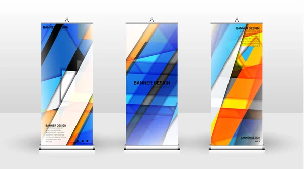 Vertical banner template design. can be used for brochures, covers, publications, etc. Geometric shapes vector design of modern backgrounds — Stock Vector
