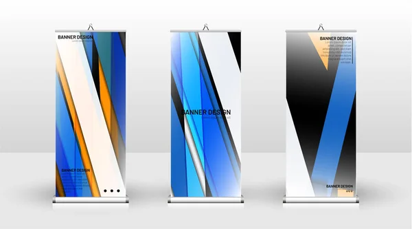 Design de modelo de banner vertical. pode ser usado para brochuras, capas, publicações, etc. Desenho vetorial de formas geométricas de fundos modernos — Vetor de Stock