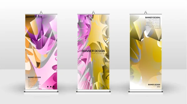 Design verticale del modello di banner. può essere utilizzato per opuscoli, copertine, pubblicazioni, ecc. Splash colorato vettoriale sfondo design . — Vettoriale Stock