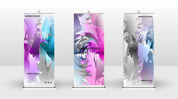 Vertical banner template design. can be used for brochures, covers, publications, etc. Splash colorful vector background design. — Stock Vector