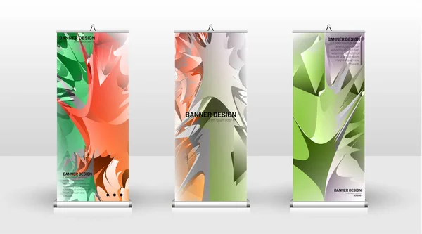 Diseño de plantilla de banner vertical. puede ser utilizado para folletos, portadas, publicaciones, etc. Splash colorido vector de diseño de fondo . — Vector de stock