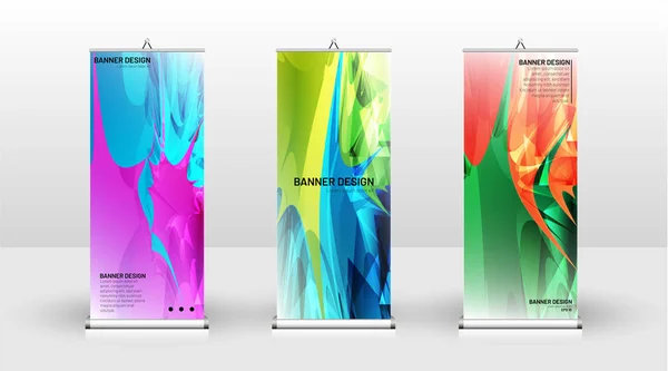 Vertical banner template design. can be used for brochures, covers, publications, etc. Splash colorful vector background design. — Stock Vector