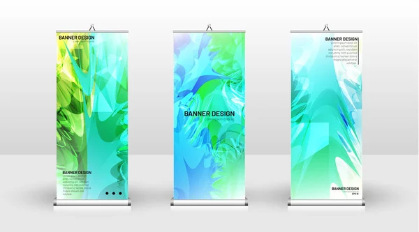 Diseño de plantilla de banner vertical. puede ser utilizado para folletos, portadas, publicaciones, etc. Splash colorido vector de diseño de fondo . — Vector de stock