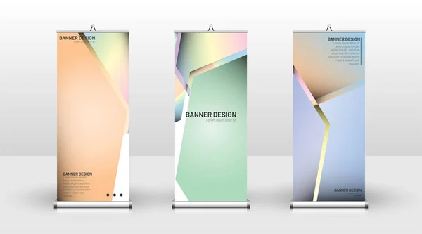 Vertical banner template design. can be used for brochures, covers, publications, etc. Colorful vector background design. — Stock Vector