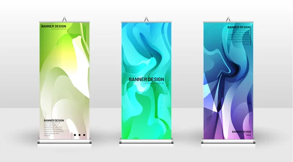 Vertical banner template design. can be used for brochures, covers, publications, etc. The concept of the background is light colored — Stock Vector