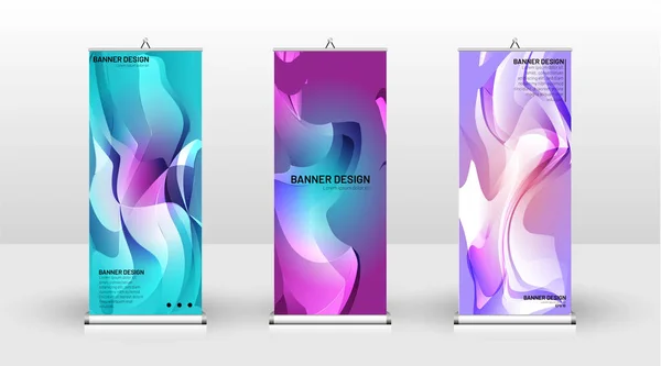 Vertical banner template design. can be used for brochures, covers, publications, etc. The concept of the background is light colored — Stock Vector