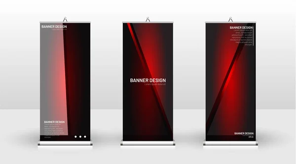 Diseño de plantilla de banner vertical. se puede utilizar para folletos, cala — Vector de stock