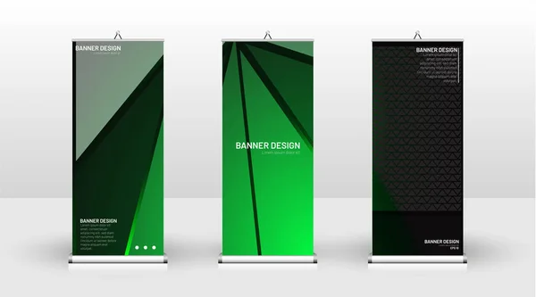 Design de modelo de banner vertical. pode ser usado para brochuras, enseada — Vetor de Stock